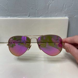 Ray-Ban Aviator Flash Lenses Polarized Cyclamen